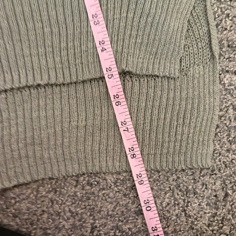 American Eagle Henley Sweater Womens XS/S Green Striped High Low‎ Coastal Boho